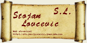 Stojan Lovčević vizit kartica
